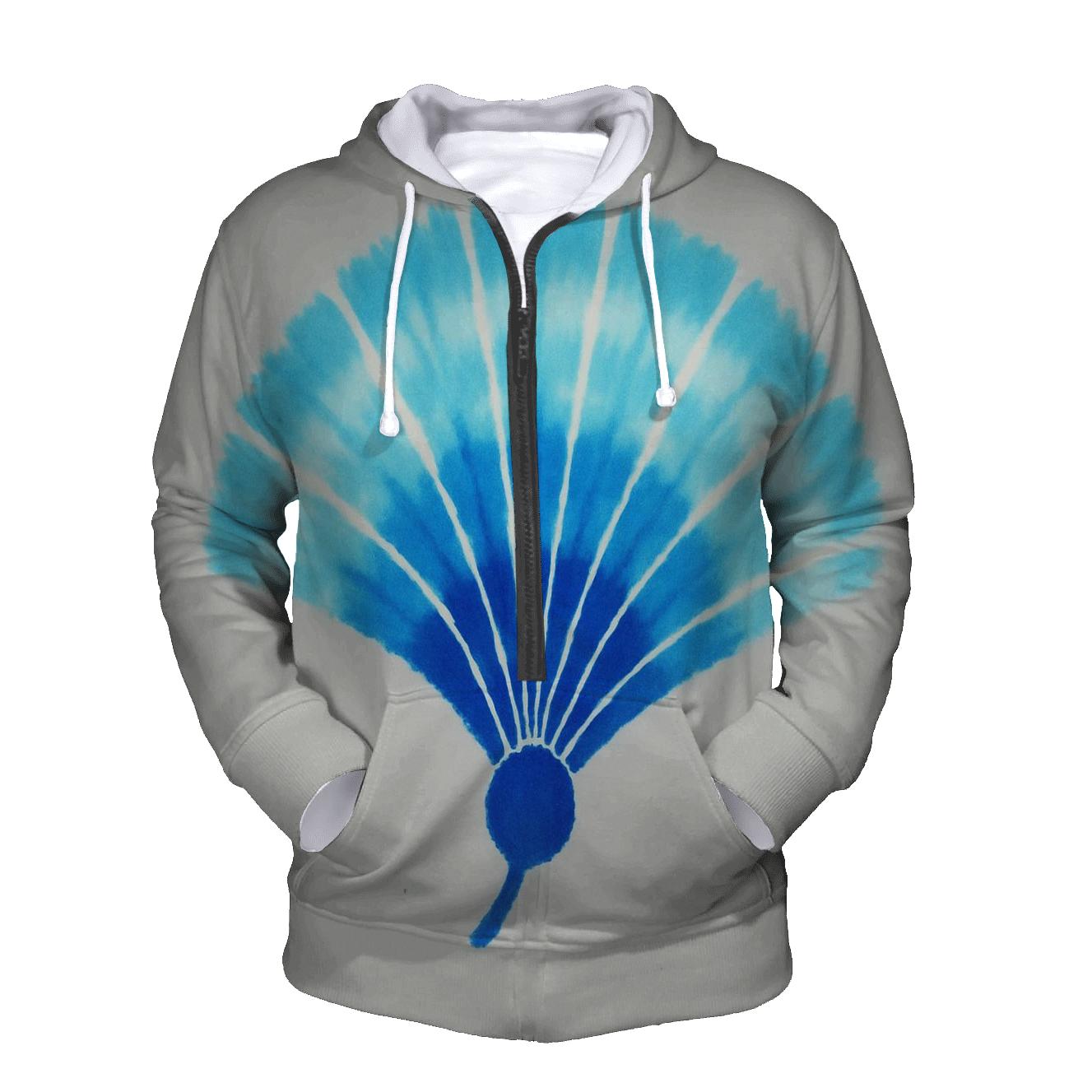 Shibori Fold Comet Tail Fan hoodie trends