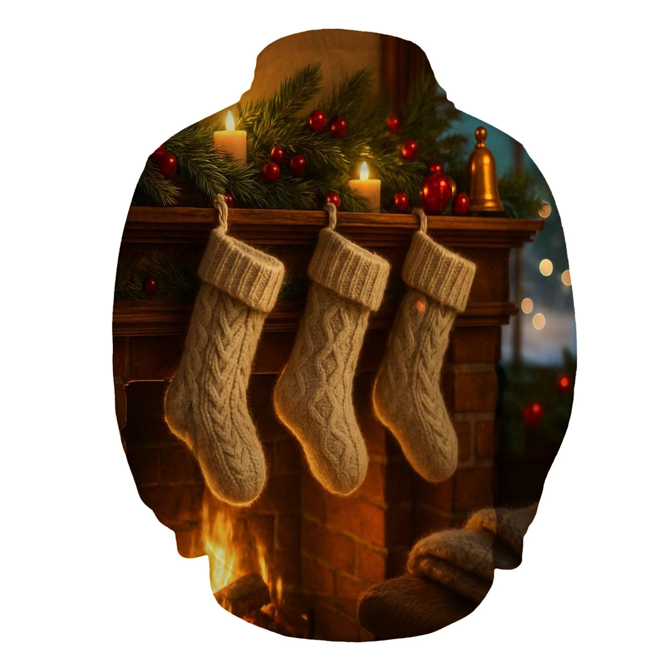 Knitted Stockings Under Northern Glow hoodie styles