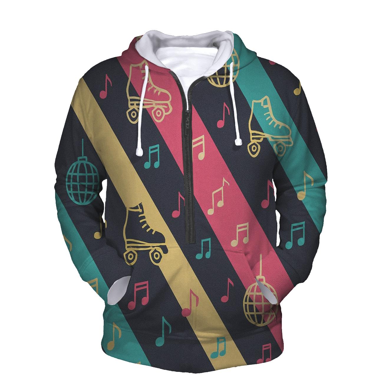 Roller Rink Light Beam Stripes lightweight hoodies
