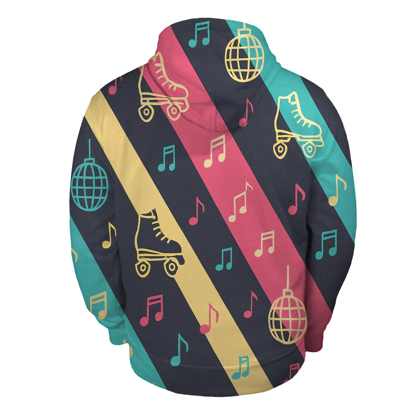 Roller Rink Light Beam Stripes lightweight hoodies