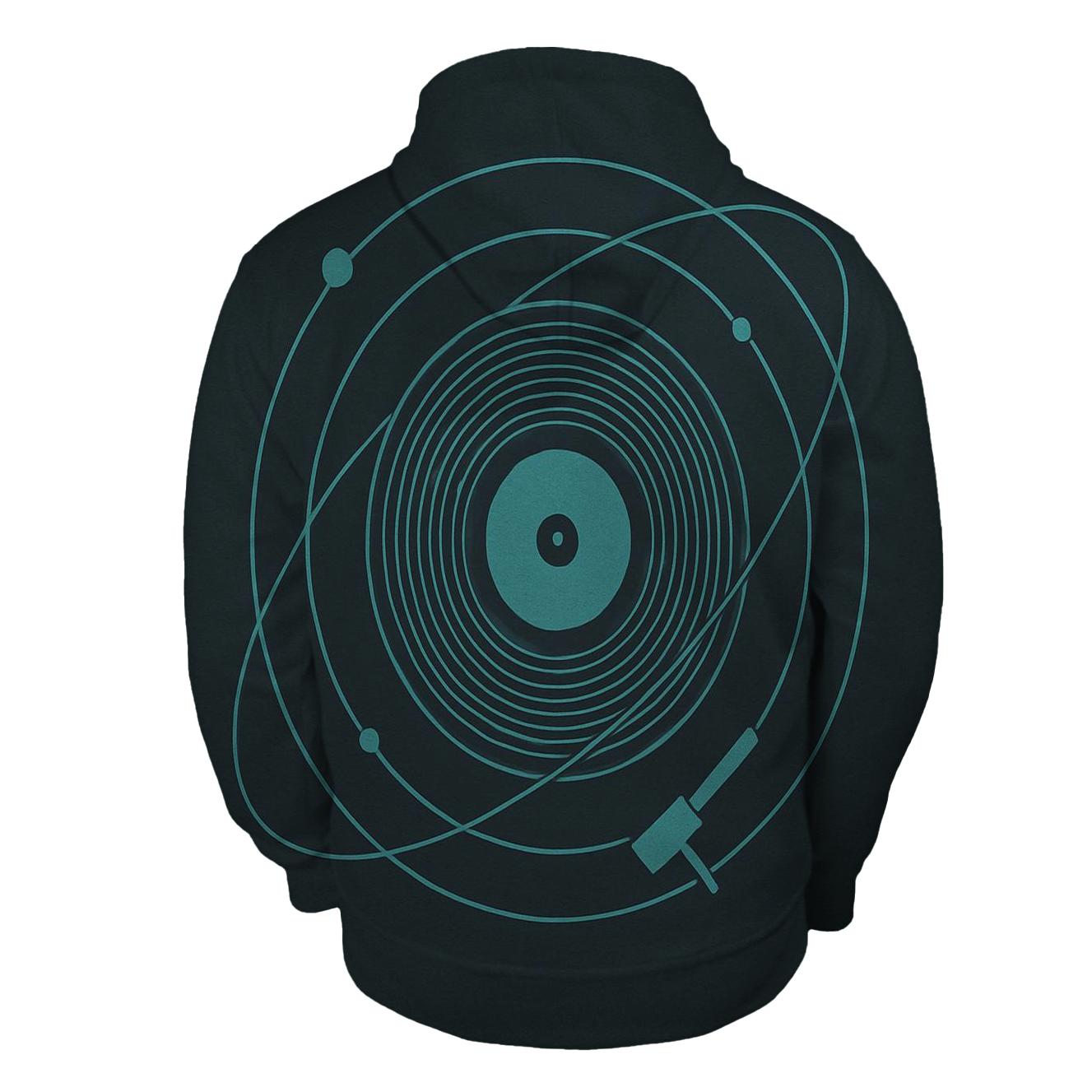 Vinyl Orbit Diagram embroidered hoodies
