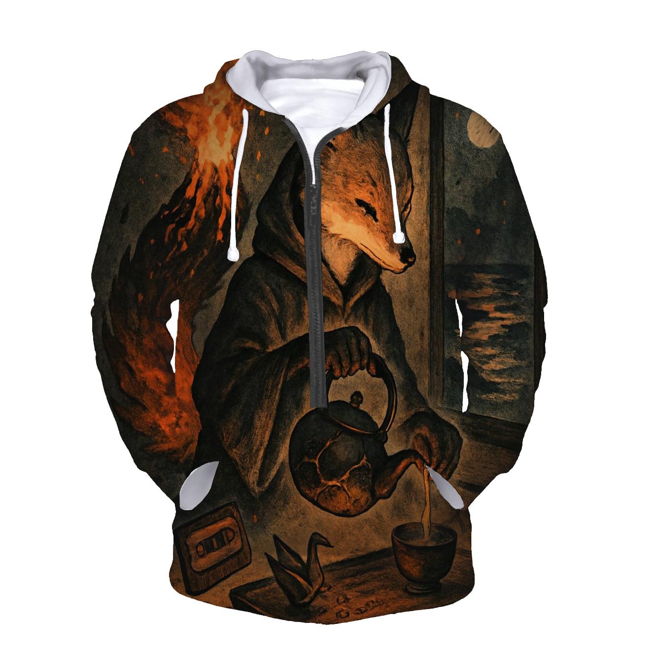 Tea Ceremony With A Volcano Fox designer hoodies