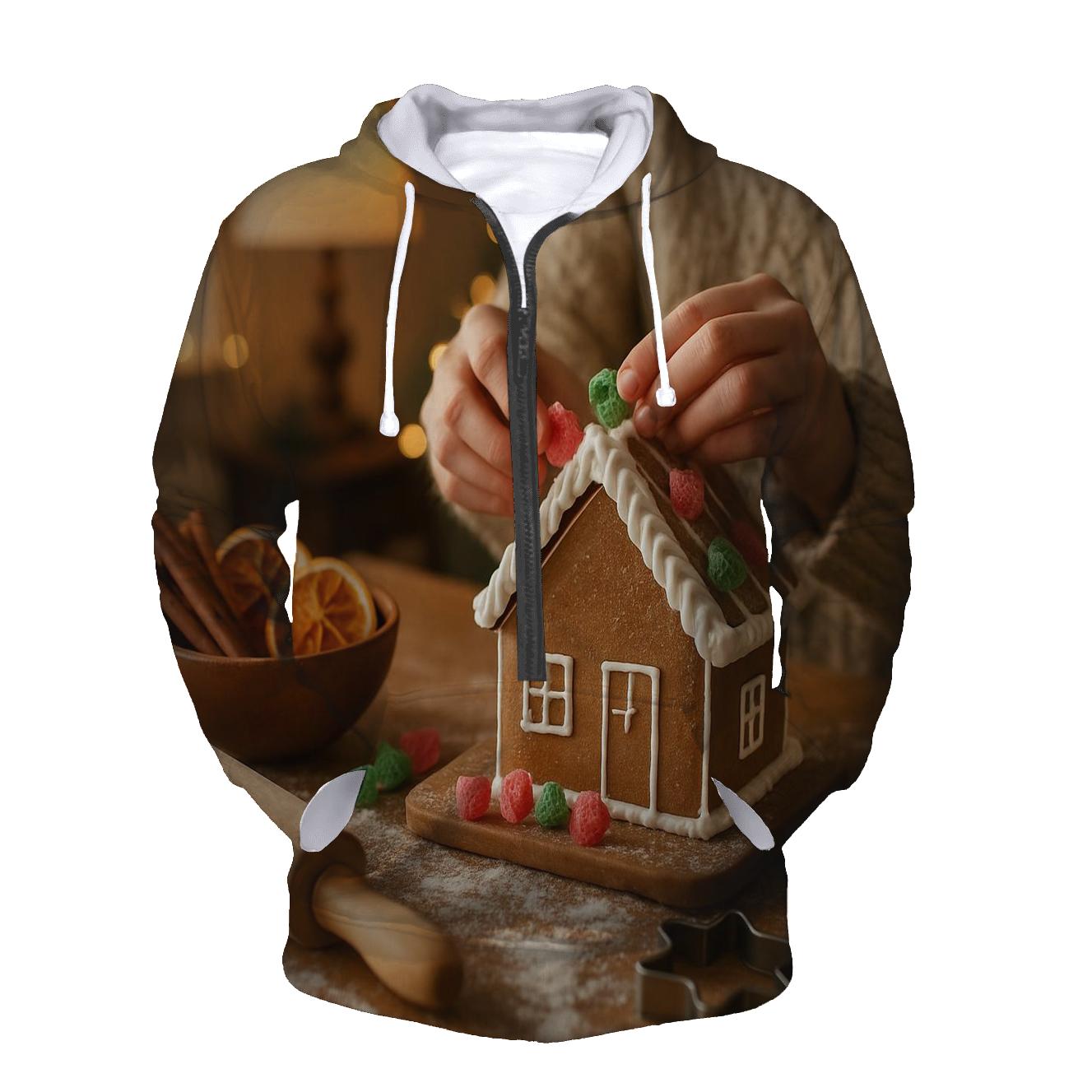Gingerbread Workshop Tabletop zip-up hoodies