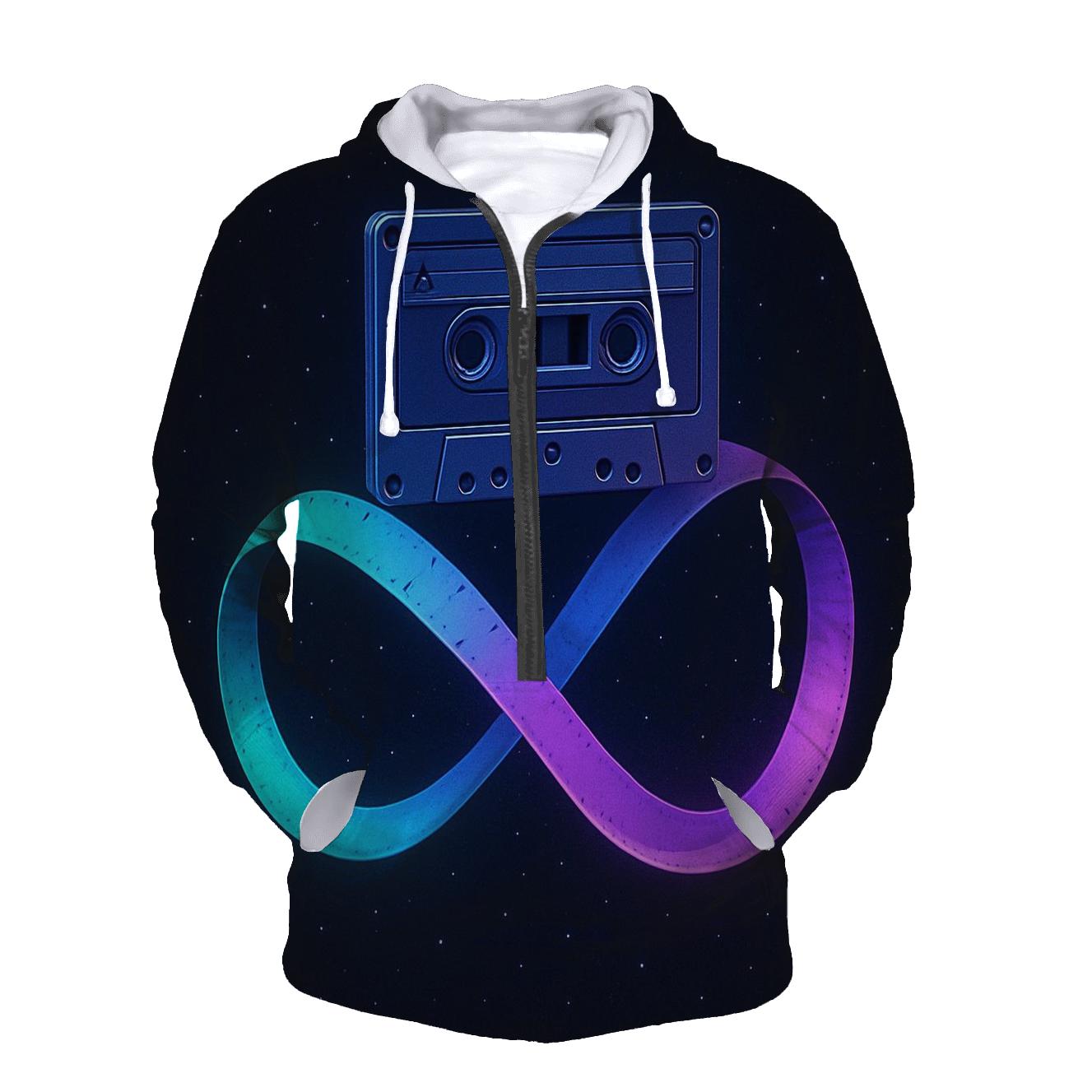 Tape Ribbon Time Loop lightweight hoodies