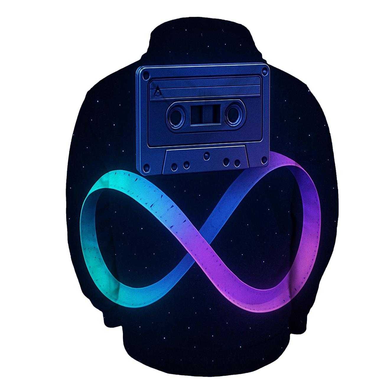 Tape Ribbon Time Loop lightweight hoodies