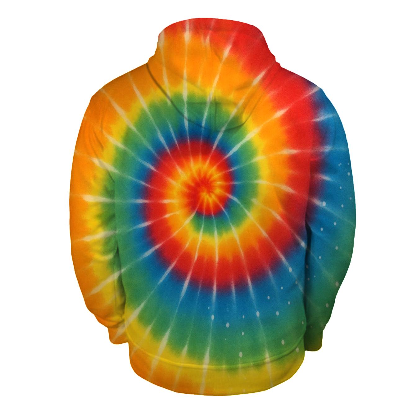 Rainbow Spiral Star Map Speckle embroidered hoodies