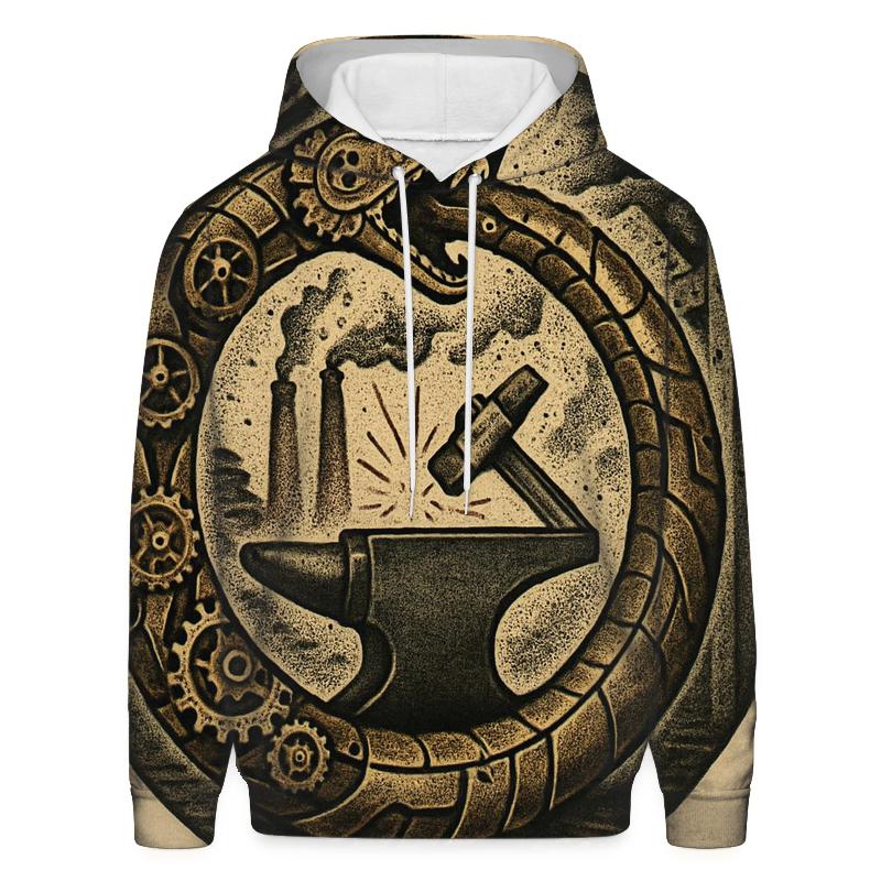The Clockwork Ouroboros Foundry premium hoodies