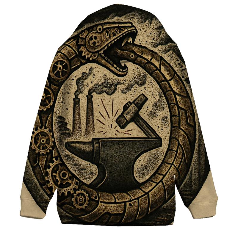 The Clockwork Ouroboros Foundry premium hoodies