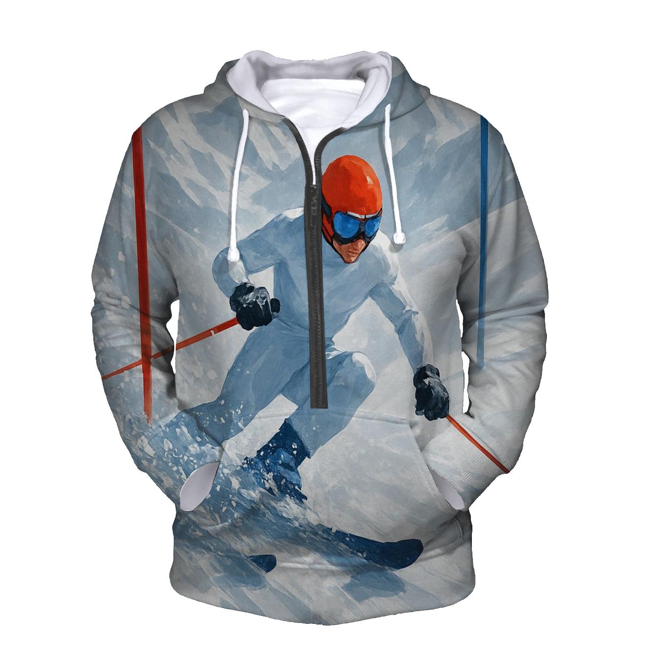 Crystal Slalom Ski Descent lightweight hoodies