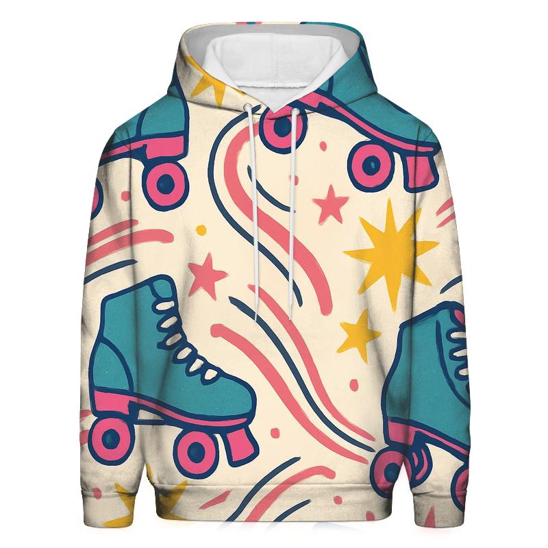 Roller Rink Starburst Repeat graphic hoodies
