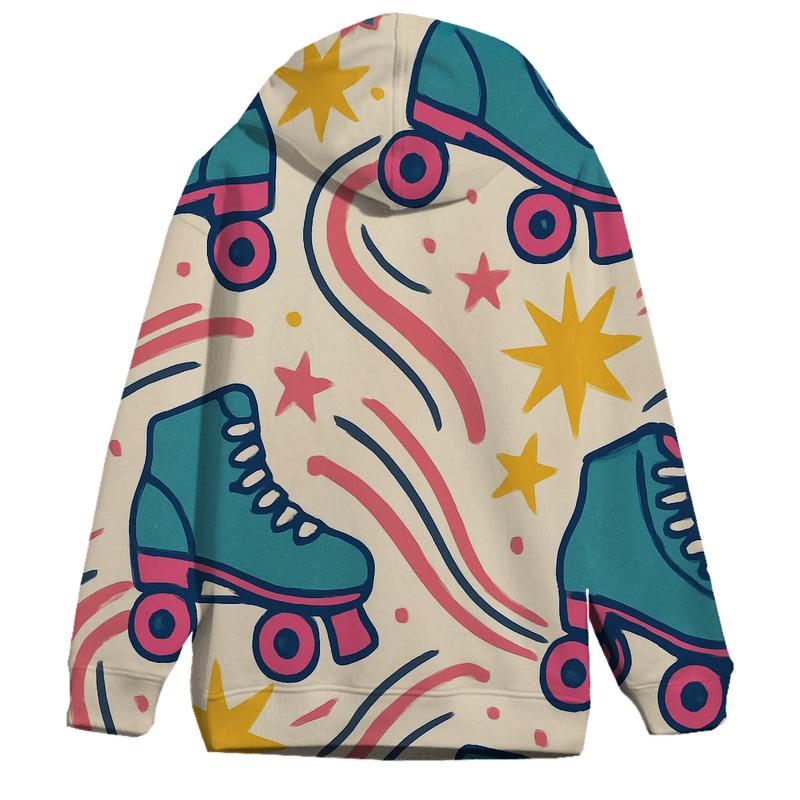 Roller Rink Starburst Repeat graphic hoodies