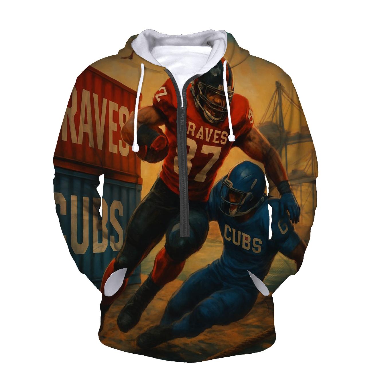 Harbor Crane Sideline Smash Braves Versus Cubs graphic hoodies