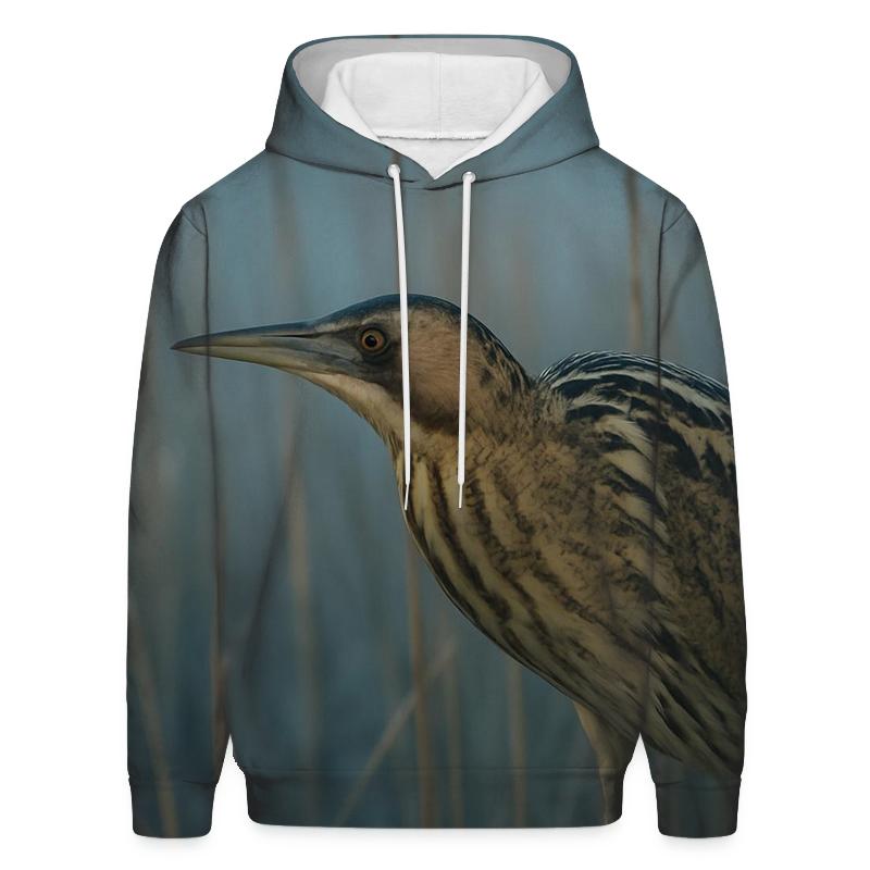 Reedbed Shadow Glide Eurasian Bittern embroidered hoodies