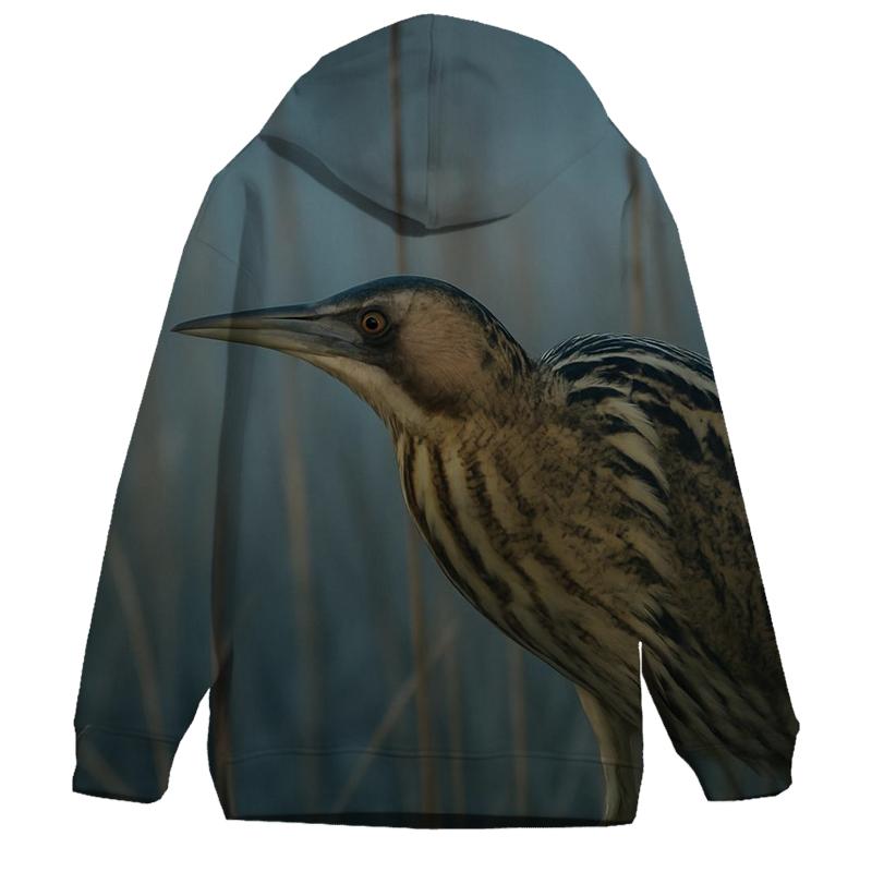 Reedbed Shadow Glide Eurasian Bittern embroidered hoodies