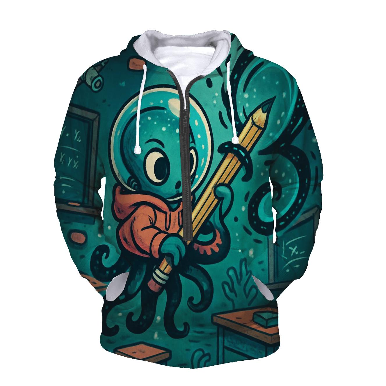 Bubble Helmet Kraken Sketchbook graphic hoodies