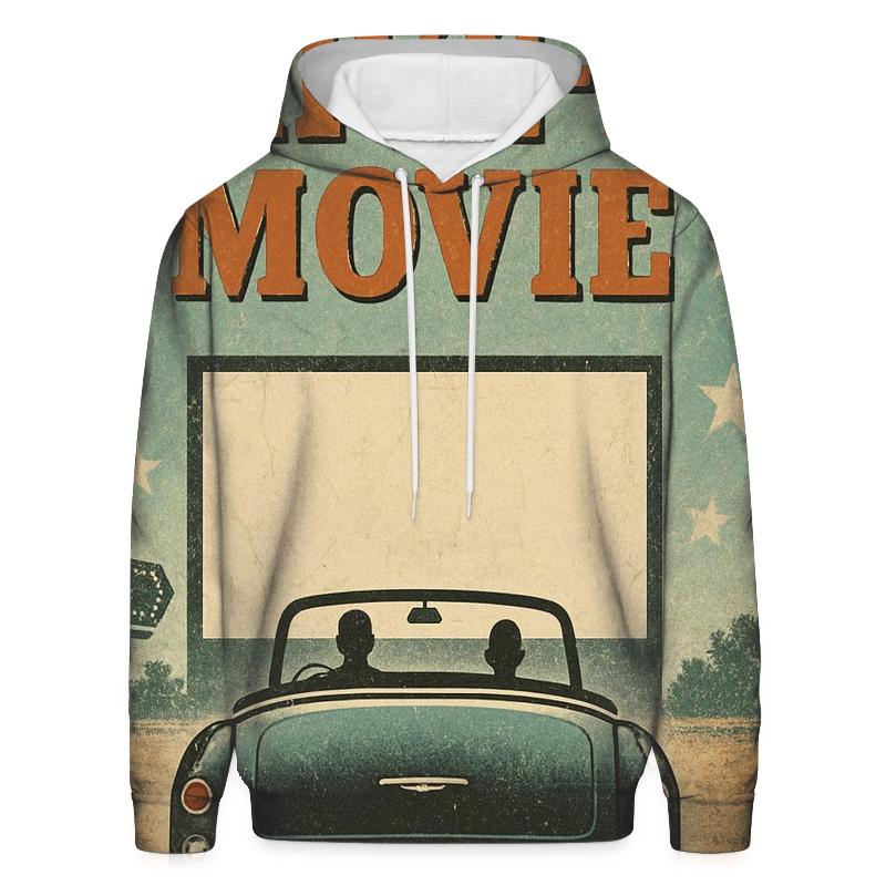 Weathered Drive In Movie Night Poster hoodie styles