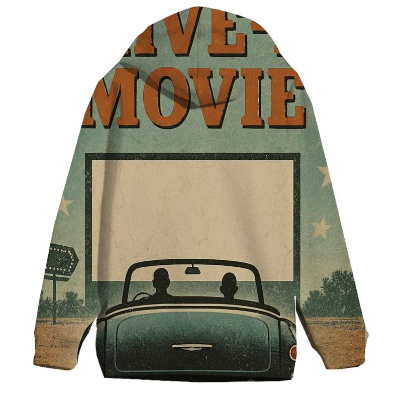 Weathered Drive In Movie Night Poster hoodie styles