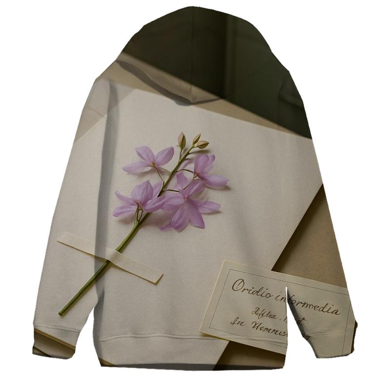 Herbarium Press With Fresh Orchid Specimen And Labels heavyweight hoodies