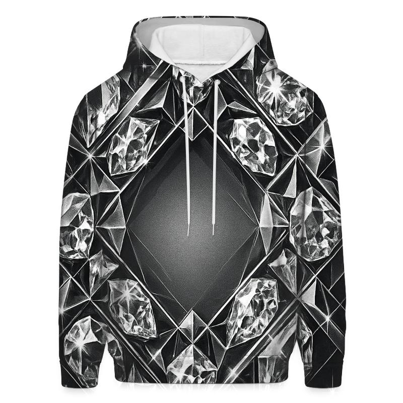 Charcoal Prism Lattice zip-up hoodies