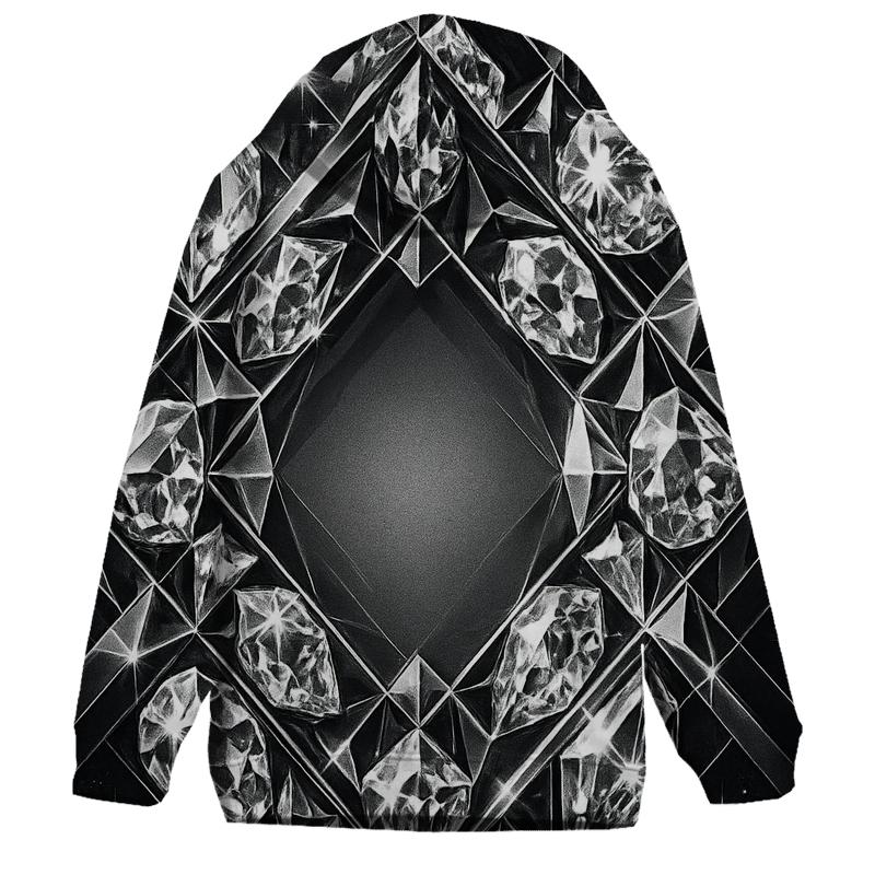 Charcoal Prism Lattice zip-up hoodies