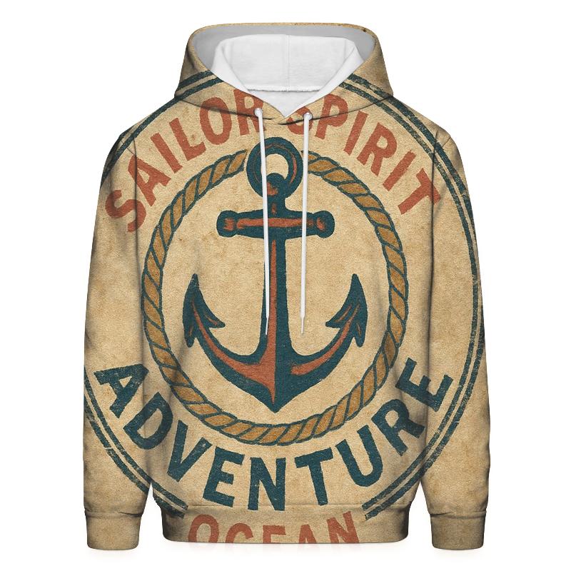 Aged Nautical Club Badge Illustration designer hoodies