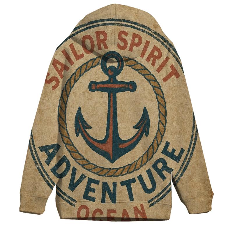 Aged Nautical Club Badge Illustration designer hoodies