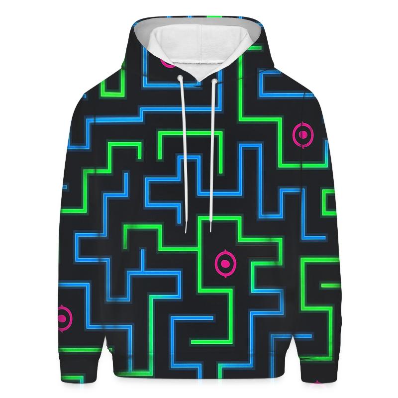 Laser Tag Arena Maze Lines pullover hoodies