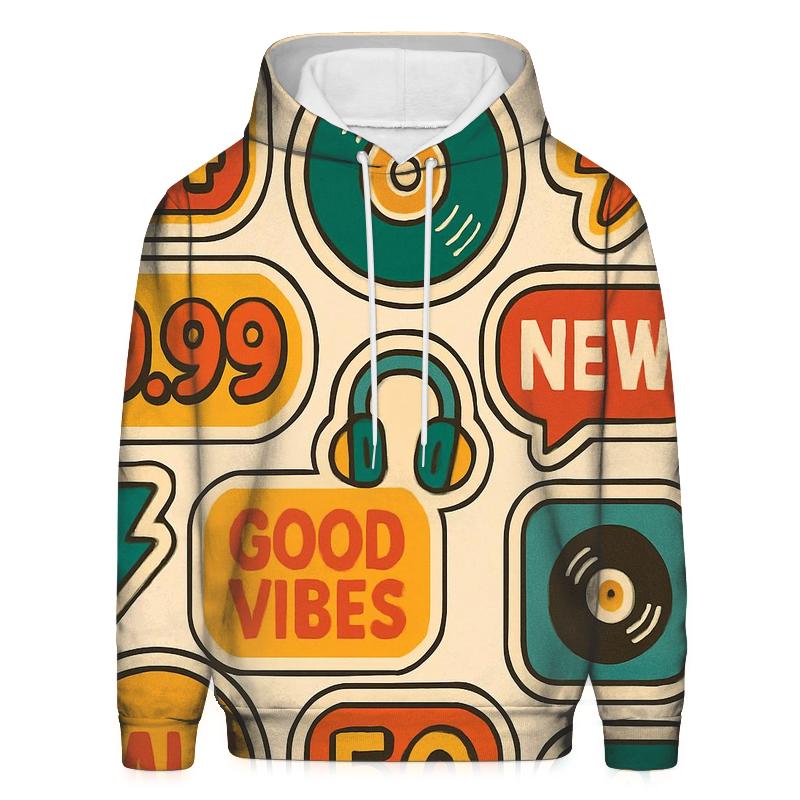 Funky Record Store Price Stickers hoodie trends