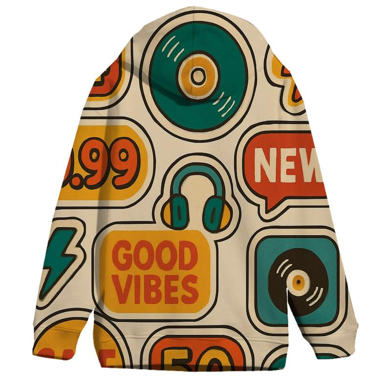 Funky Record Store Price Stickers hoodie trends