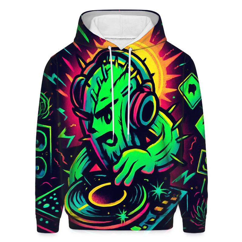 Neon Cactus Thunder DJ hoodie styles