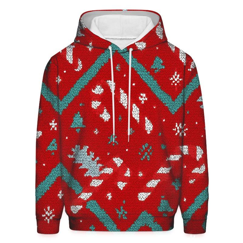 Candy Cane Comet Zigzag Design premium hoodies