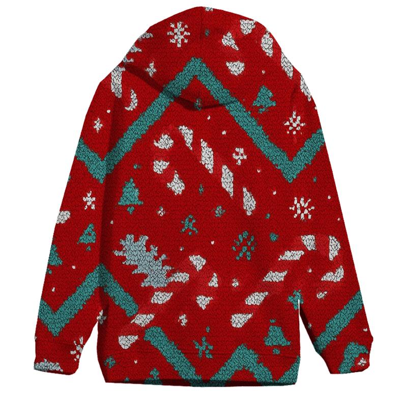 Candy Cane Comet Zigzag Design premium hoodies