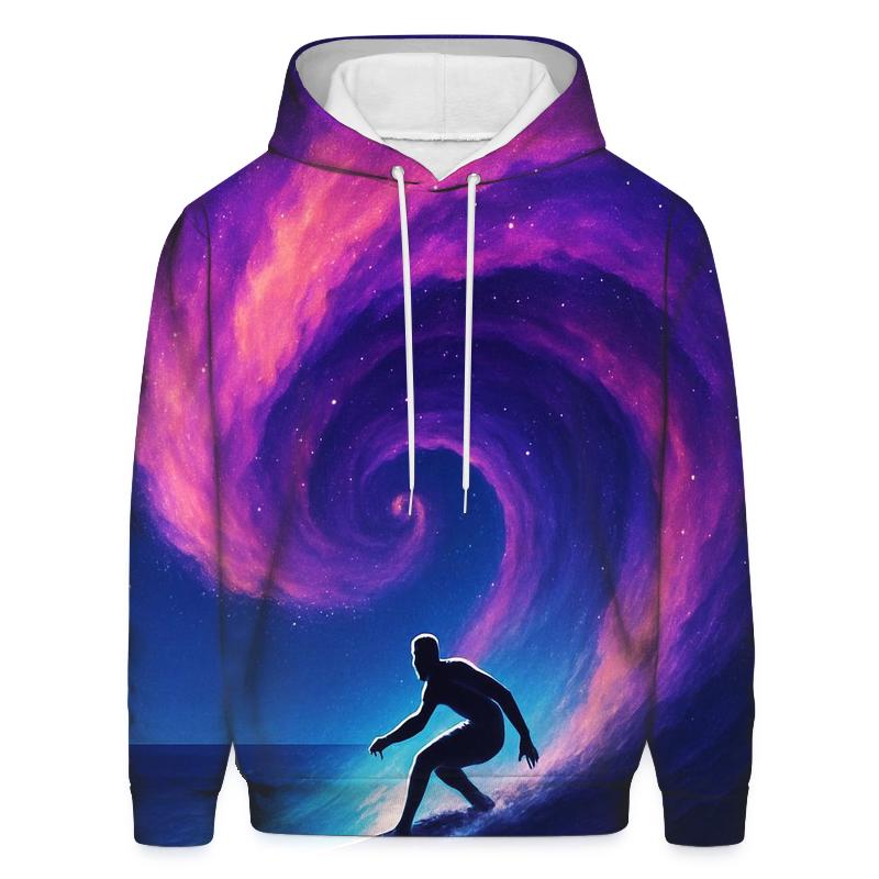 Galaxy Surf Break graphic hoodies