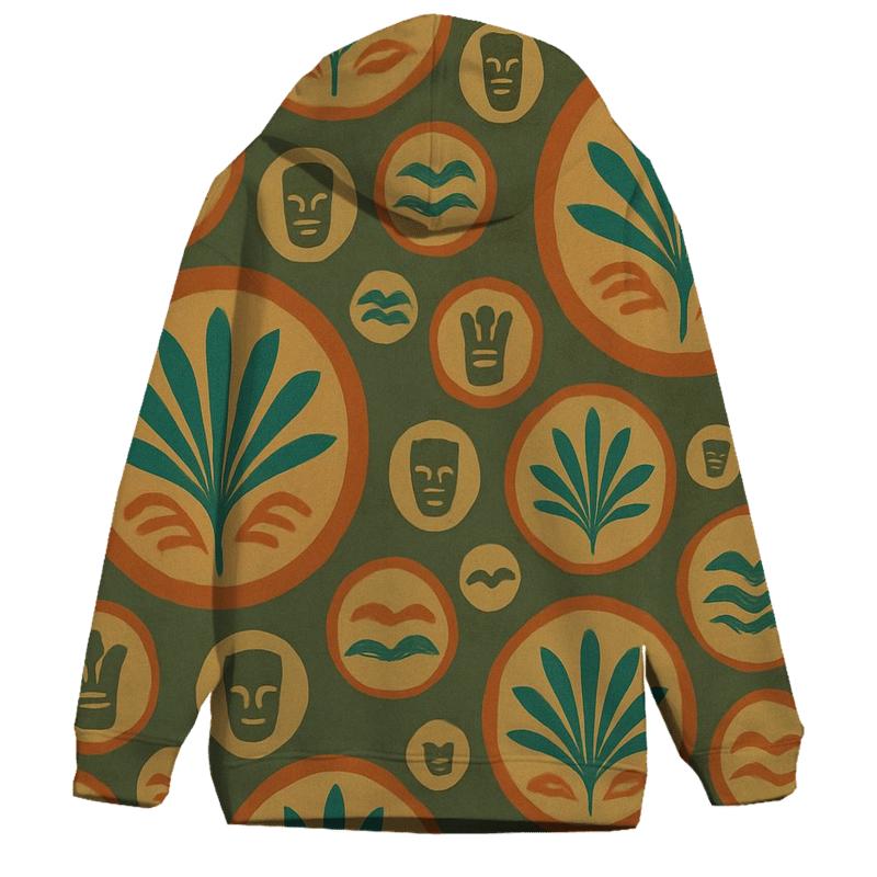 Tiki Lounge Palm Fan Medallions hoodies fashion