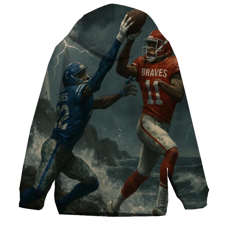 Storm Lighthouse End Zone Braves Versus Cubs printed hoodies