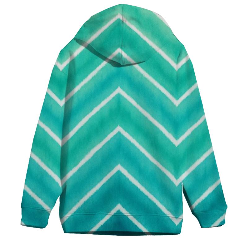 Chevron Aurora Accordion Fold pullover hoodies