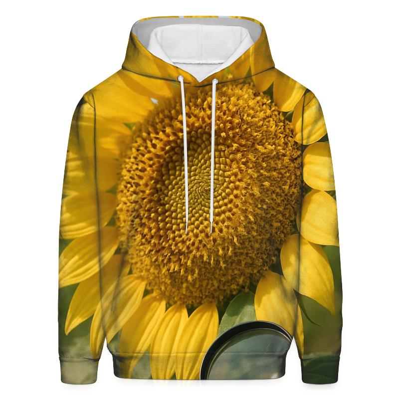 Sunflower Disk Florets Under Magnification In A Field Edge designer hoodies