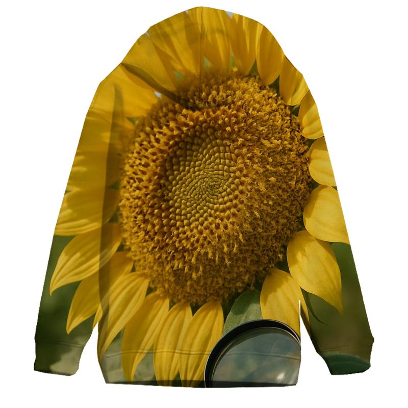 Sunflower Disk Florets Under Magnification In A Field Edge designer hoodies
