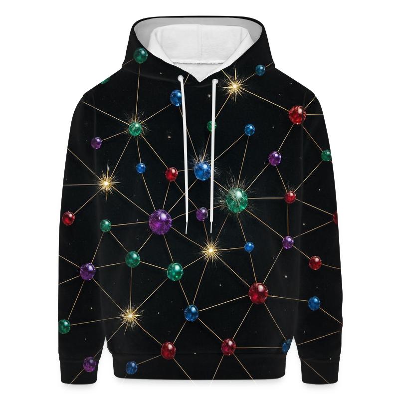 Jewel Constellation Matrix embroidered hoodies