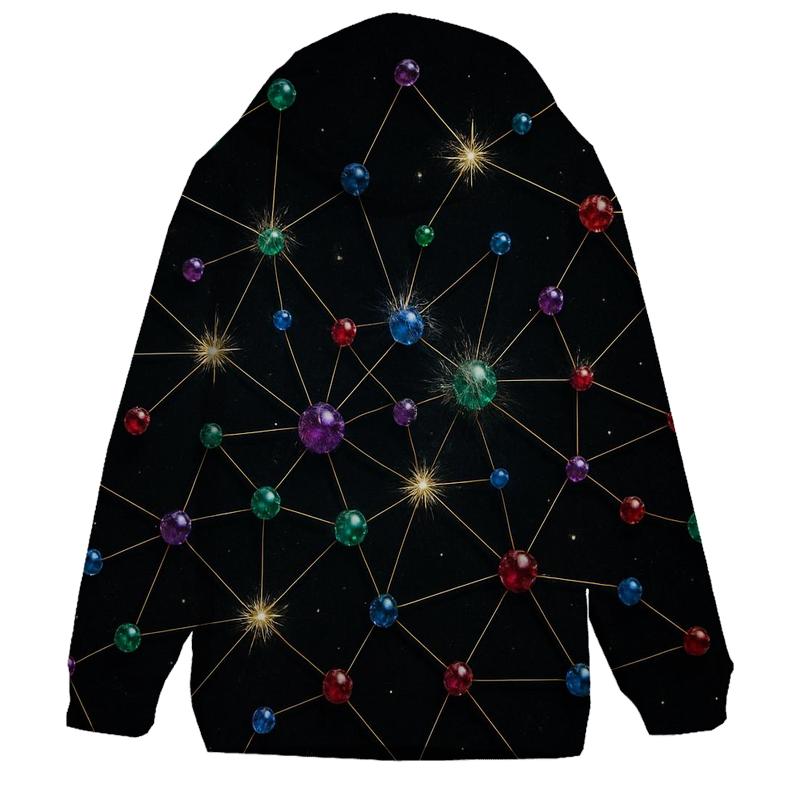 Jewel Constellation Matrix embroidered hoodies