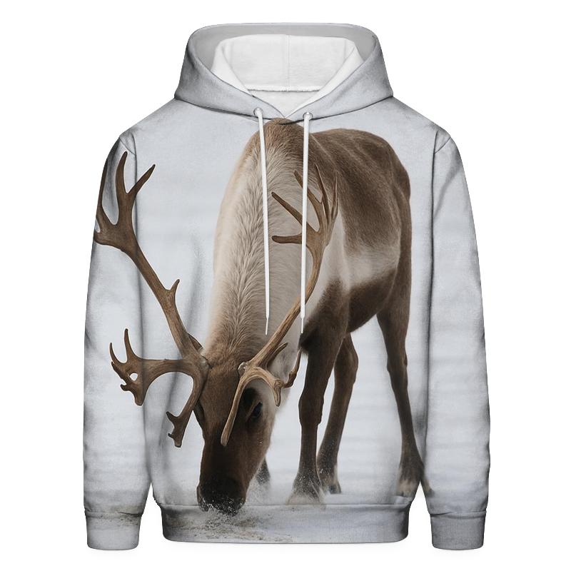 Tundra Antler Sweep Caribou printed hoodies
