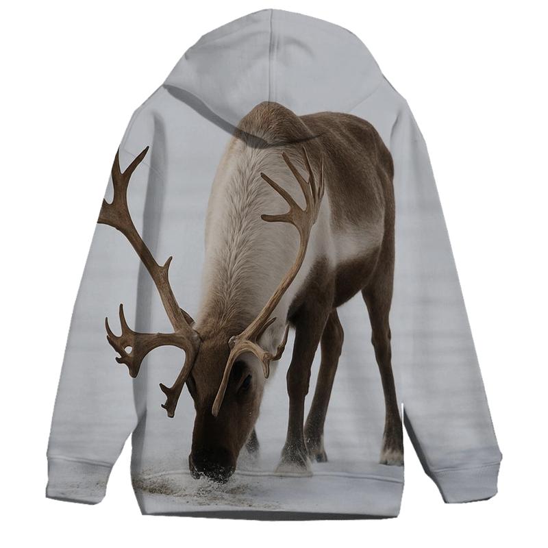 Tundra Antler Sweep Caribou printed hoodies