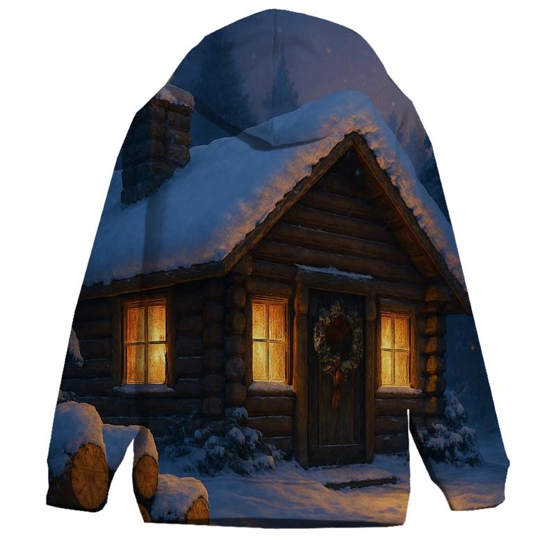 Snow Topped Cabin Hearth Comfort heavyweight hoodies