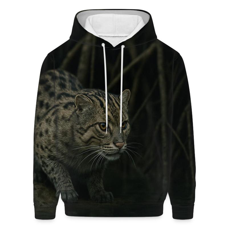 Mangrove Stillness Fishing Cat graphic hoodies