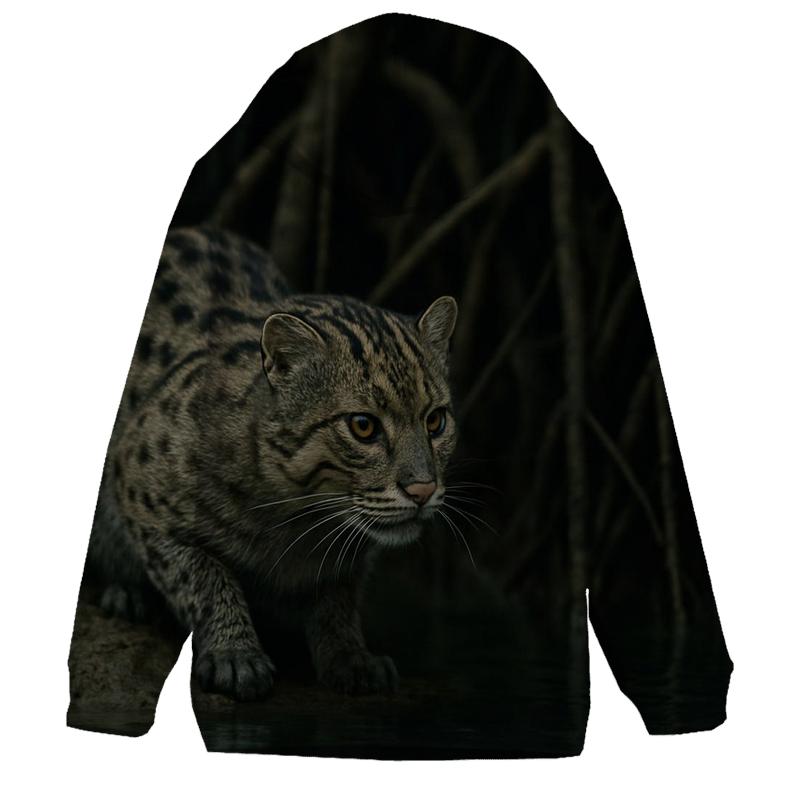 Mangrove Stillness Fishing Cat graphic hoodies
