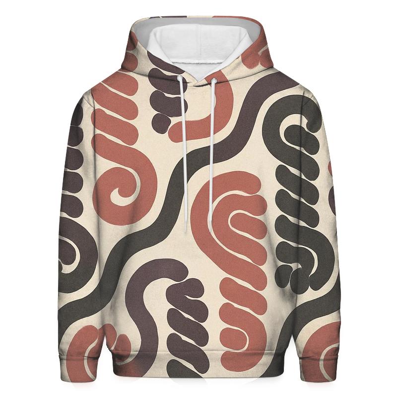 Groovy Telephone Cord Waves zip-up hoodies