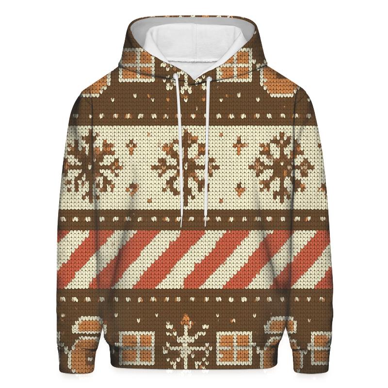 Gingerbread Satellite Blueprint Stripe Design hoodie designs