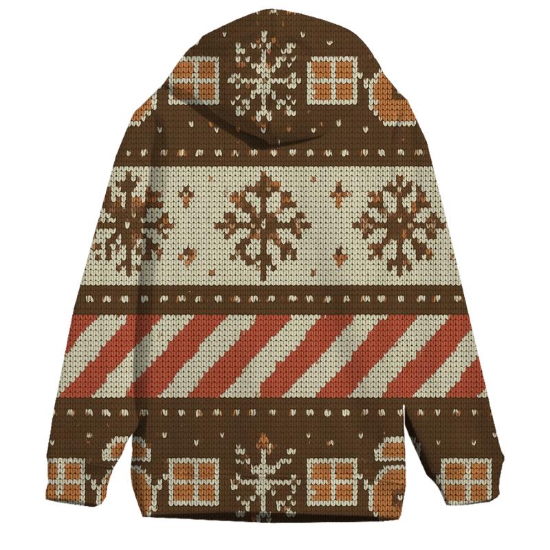 Gingerbread Satellite Blueprint Stripe Design hoodie designs