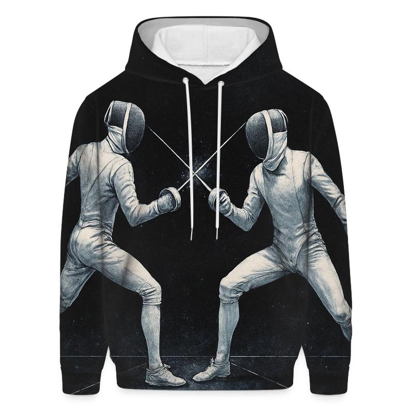 Starlit Fencing Duel pullover hoodies