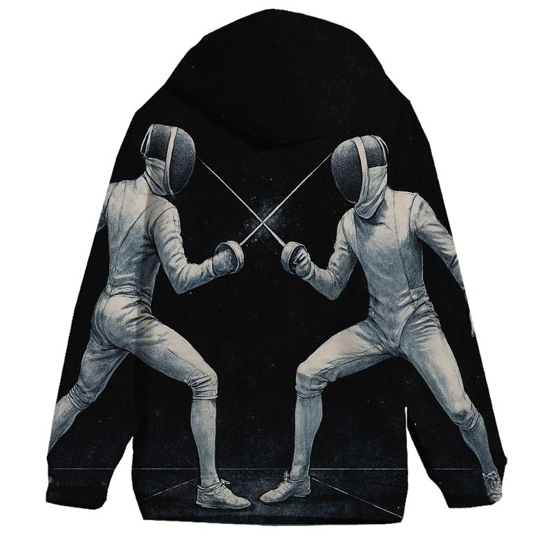Starlit Fencing Duel pullover hoodies